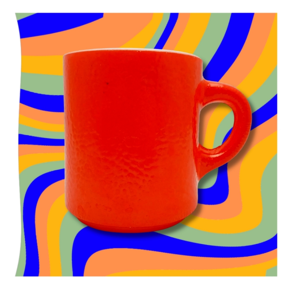 Orange Peel Vintage Coffee Cup / Mug - Hazel Atlas U.S.A. Depression Glass